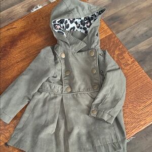 Kids Hooded Olive Green jacket